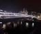 Belysning av bro på Aker brygge