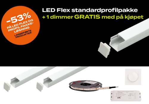 PAKKE LED-flex med profil ÷ 53%
