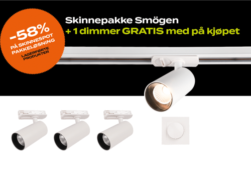÷ 58 % på skinnepakke Smögen + gratis dimmer